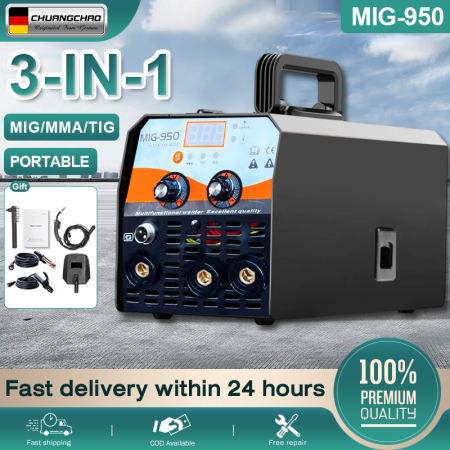 Portable 3-in-1 MIG/TIG/MMA Gasless Inverter Welder