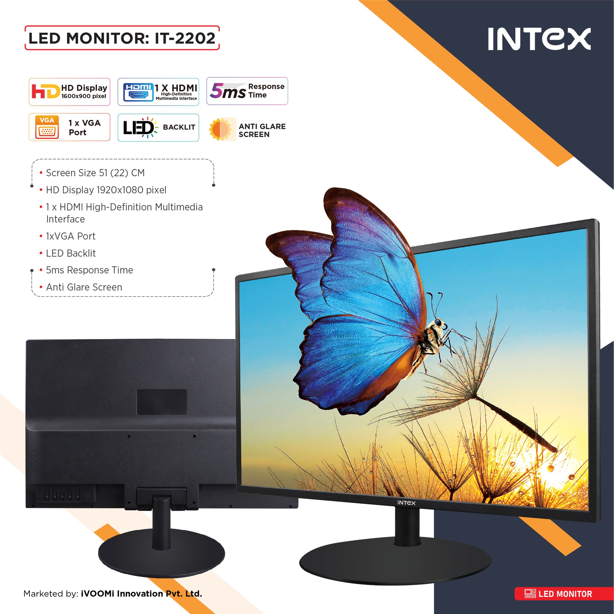 INTEX LED Monitor 17″, 20″, 22″, 24″ Inches Dubai, 54 OFF