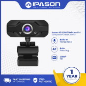 Ipason HD Webcam with Microphone - Perfect for Live Broadcasting