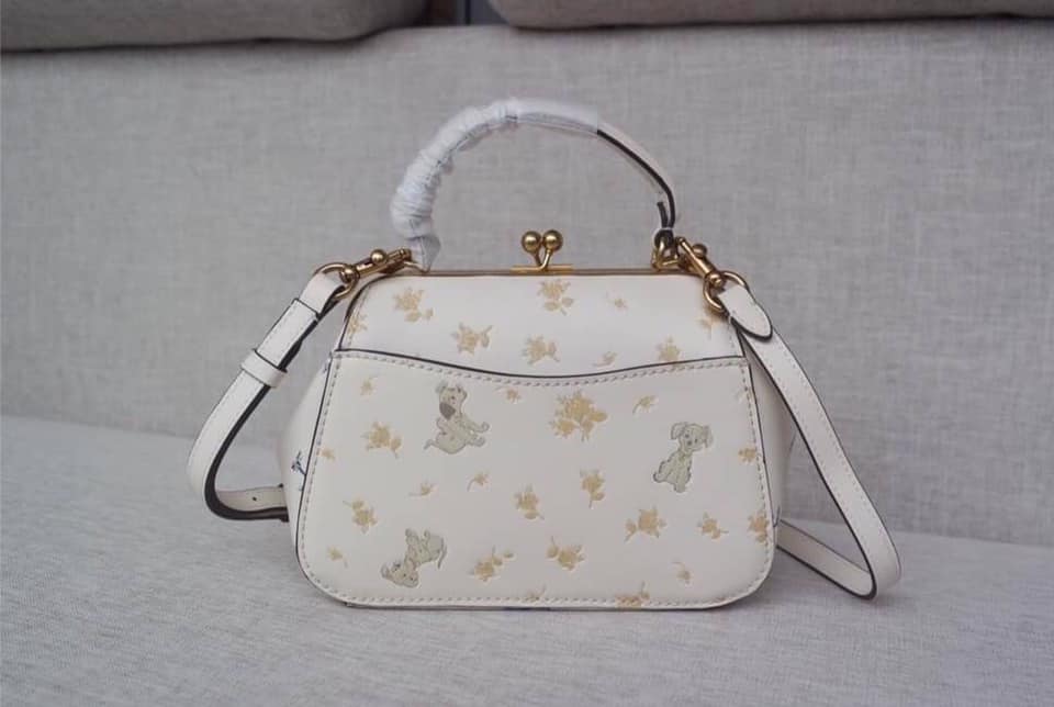 Disney x coach frame bag best sale 23 with dalmatian floral print