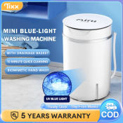 Tixx Mini Washer with Dryer - 4.5KG Capacity, Blue Light