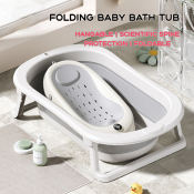 Portable Foldable Baby Bathtub with Support Seat for Infants