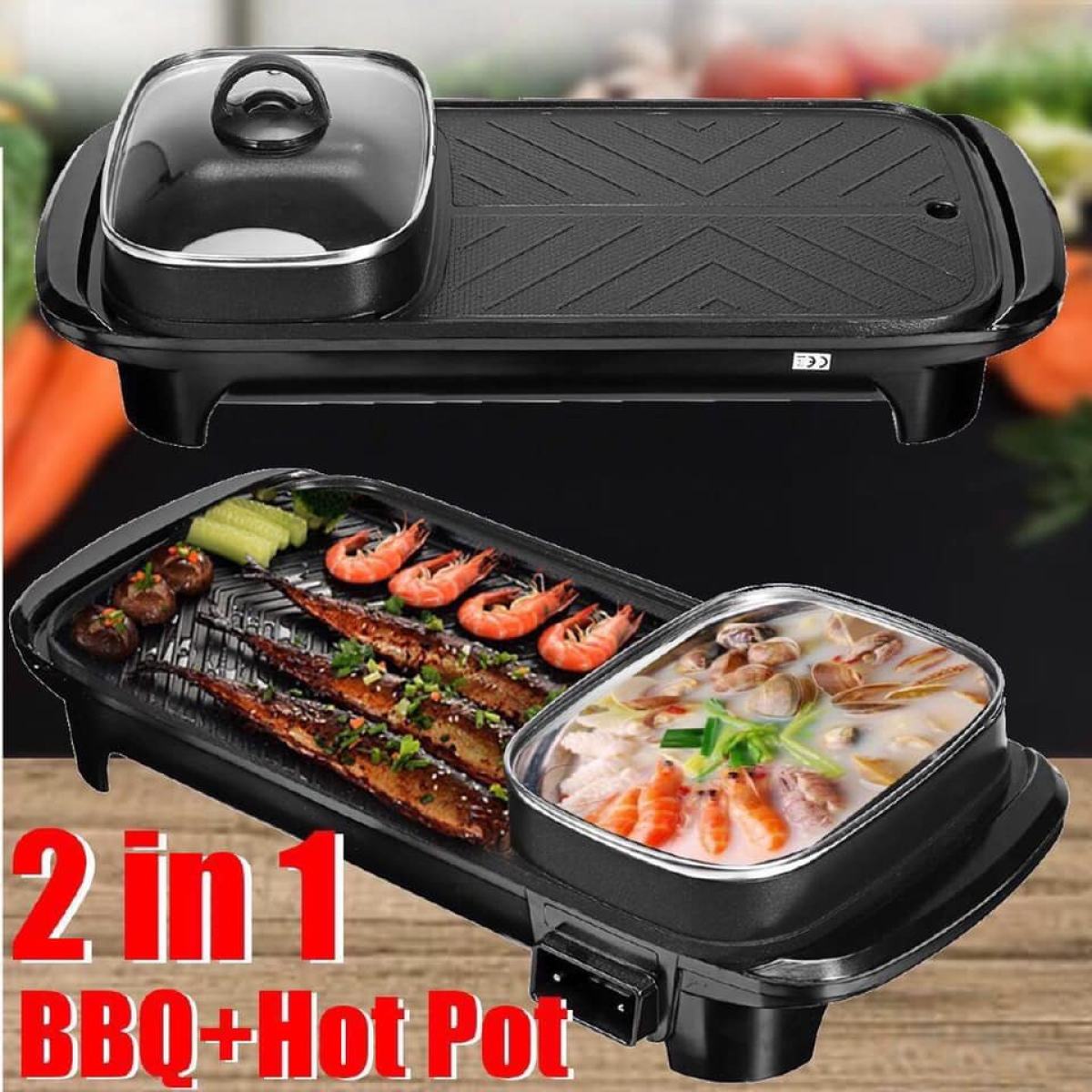 I Home Korean Style 2-in-1 Electric BBQ Grill
