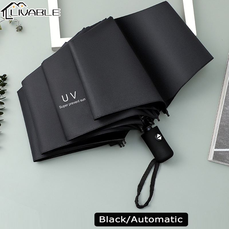 LIVABLE Umbrella Automatic Sunny Umbrella Anti-ultraviolet Folding Umbrella - Image 2