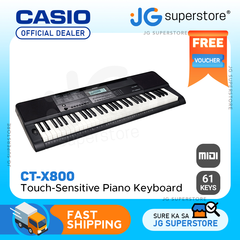 Casio CT-X800 61-Key Touch Sensitive Keyboard | JG Superstore