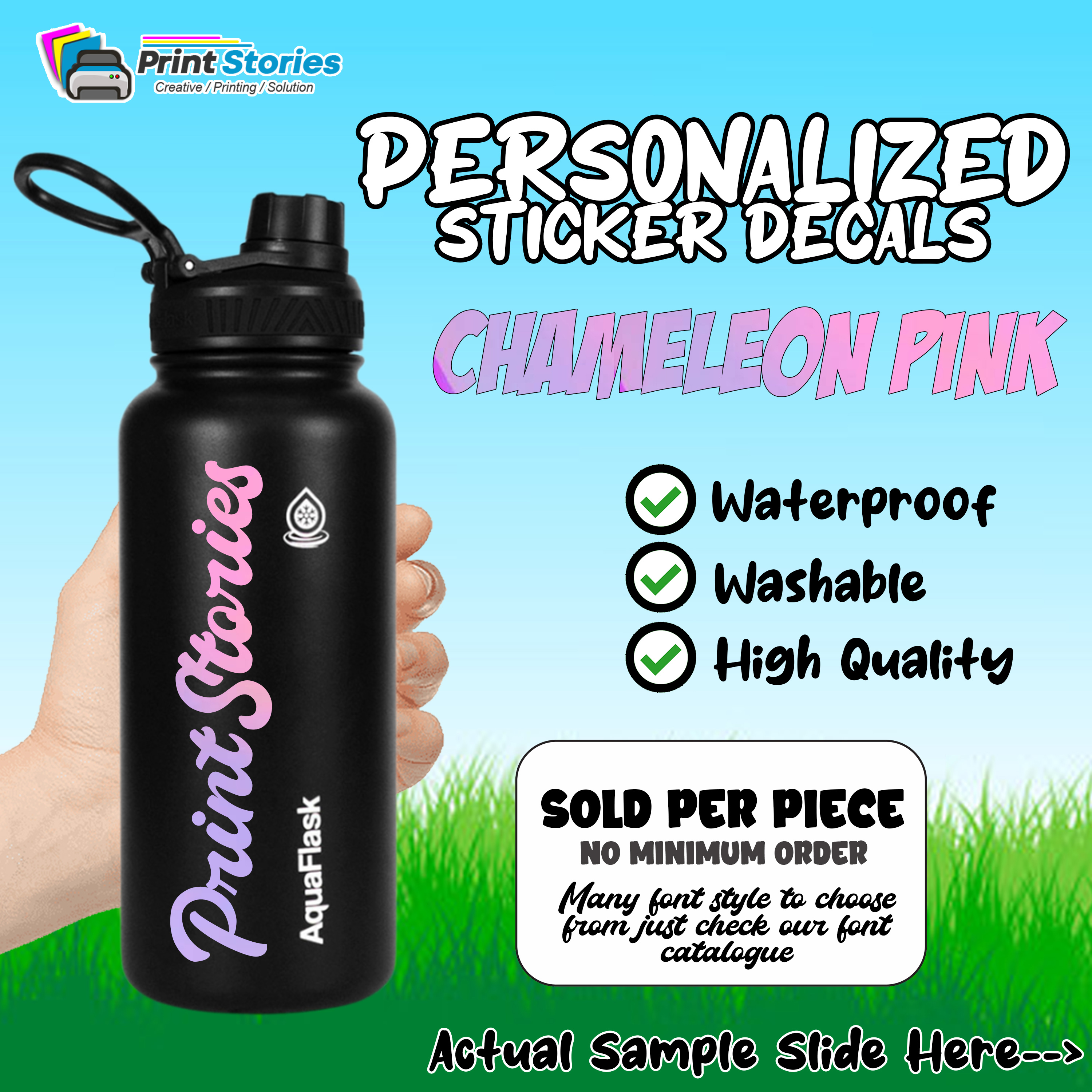 Custom Hydro Flask Stickers Printable 50PCS Colorful Stickers Pack