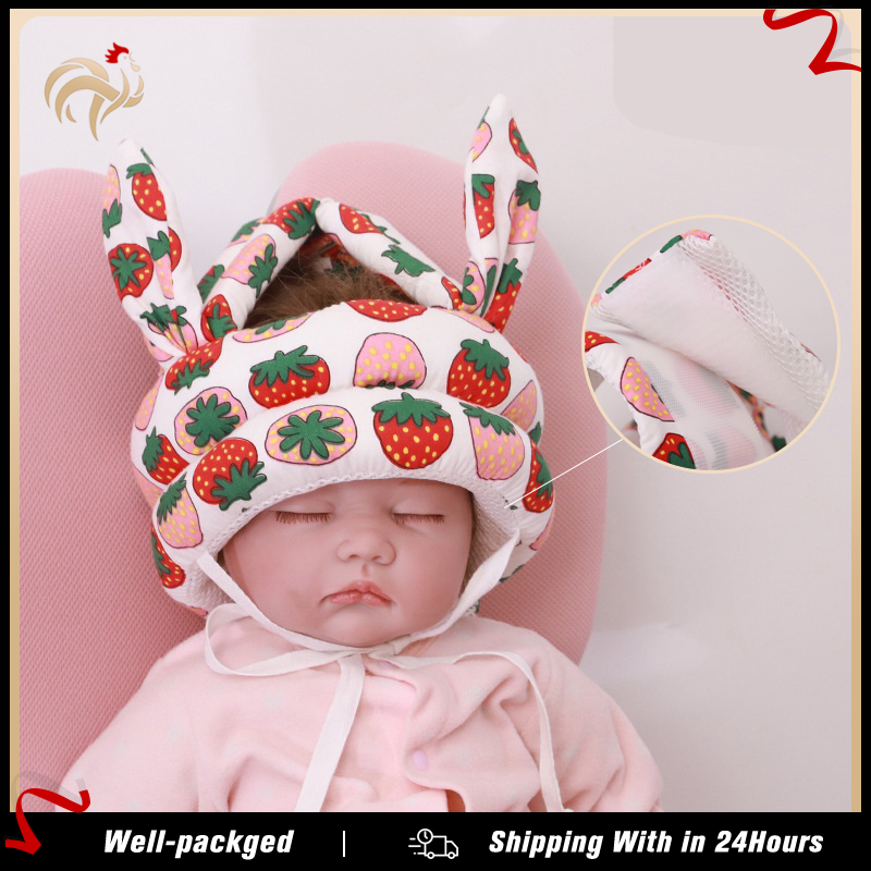 lazada baby helmet Huifen Adjustable for Crawling Walking, Kid Baby Head Protector Hat Soft Helmet For Toddlers