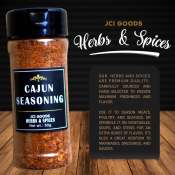 CAJUN SEASONING in Bottle with Dual Shaker and Label