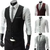 Plus Size Men's Business Vest by Baolaiwu
