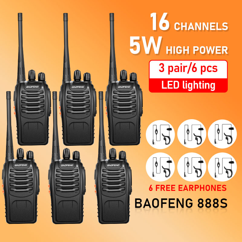 Pair (4 Units) BaoFeng BF-888S BF888s BF 888 BF 888S Walkie Talkie Sets  Two- Way Radios Lazada PH