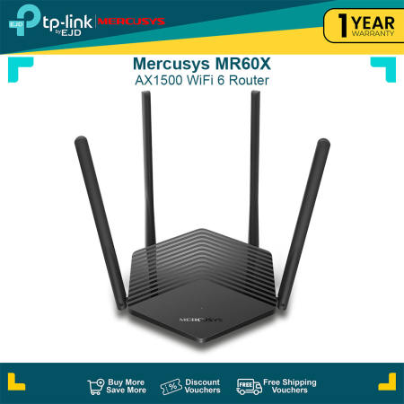 Mercusys MR60X AX1500 WiFi 6 Router | Router | Wireless WiFi Router | WiFi Router | Wi-Fi Router | WiFi 6 Router | Wi-Fi 6 Router | Mercusys | TP-Link by Ejd