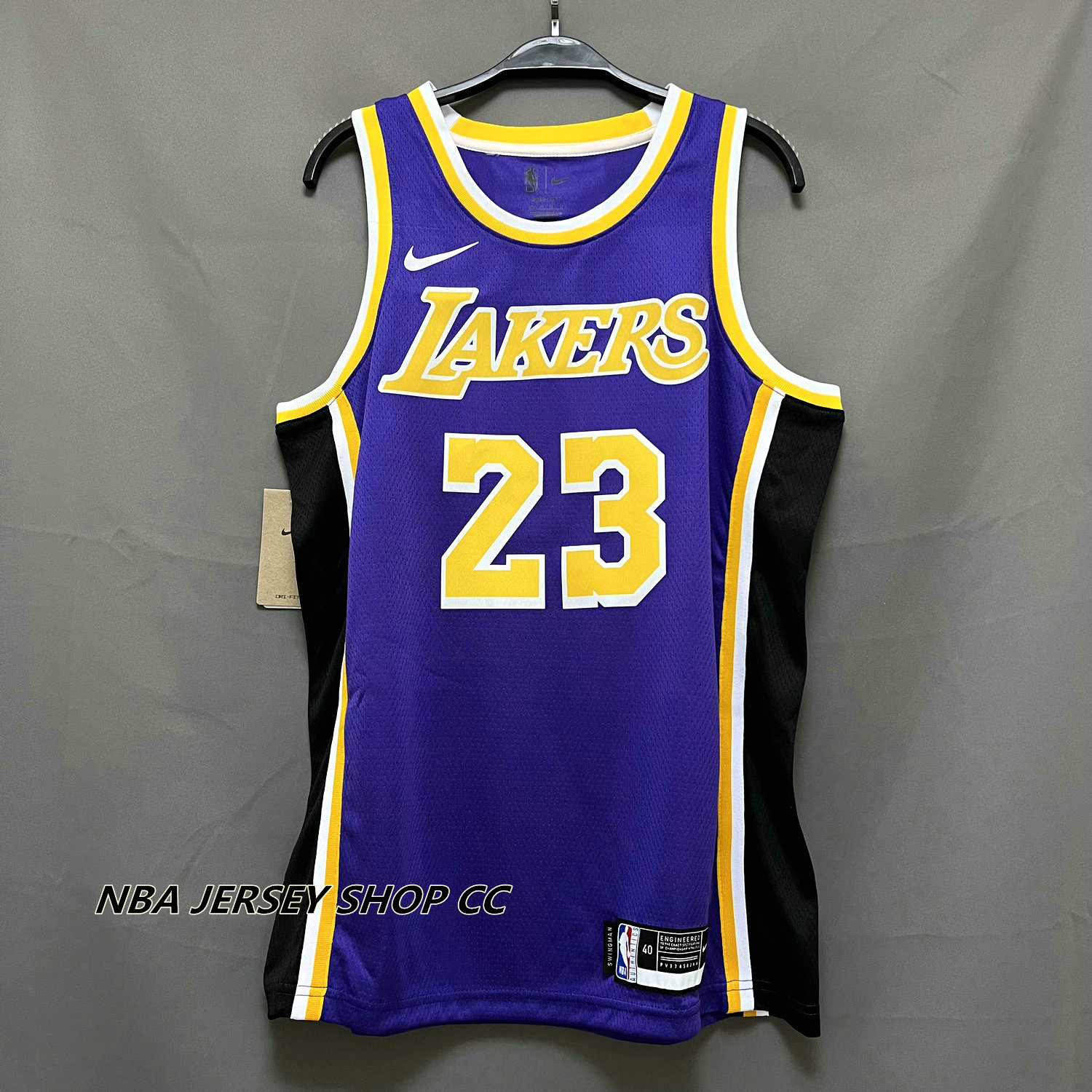 Nike+Lebron+James+23+Lakers+Cw3669+734+Authentic+NBA+Swingman+Jersey+44+M  for sale online