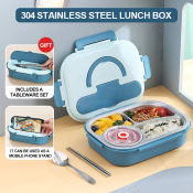 Insulated Stainless Steel Lunch Box with Leak-Proof Soup Bowl