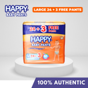 HAPPY Baby Pants Diaper Large 24 + 3 pieces