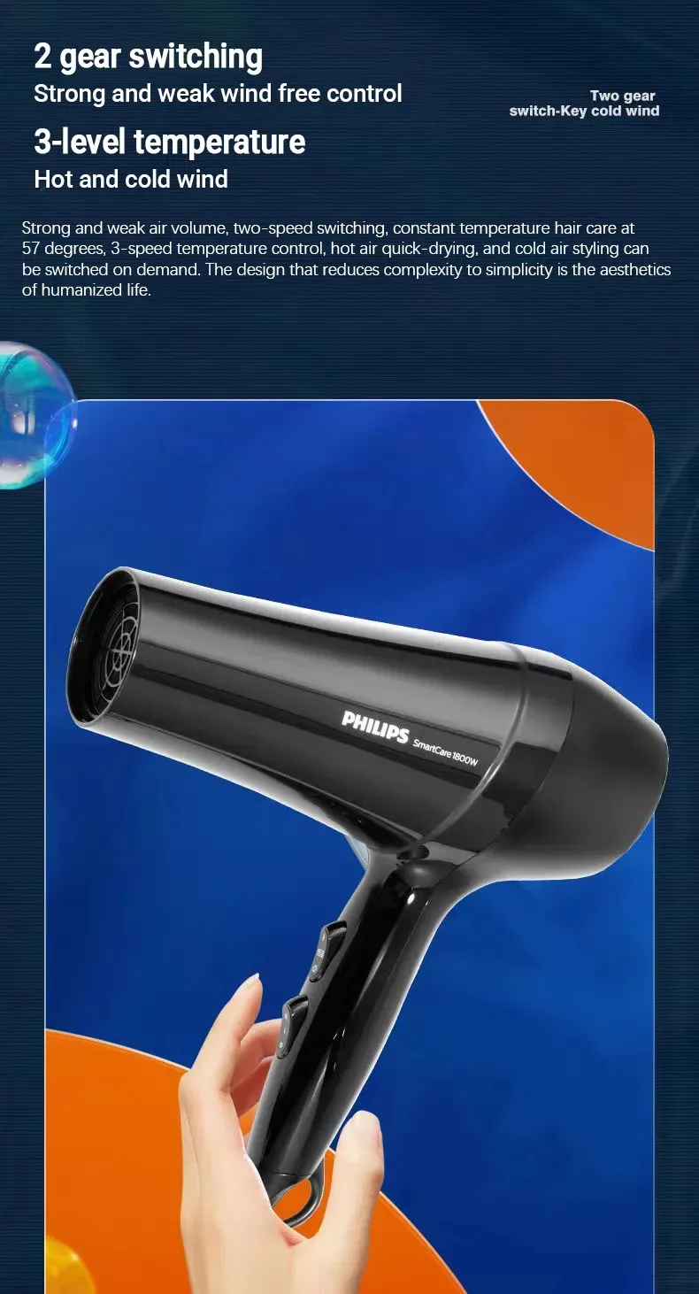 Hot and cold hair dryer philips best sale