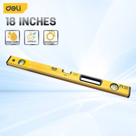 Deli Spirit Levels 600mm Bubble Level Professional 3-in-1 Function Measuring Tool Construction Level Bar With Magnet EDL290600