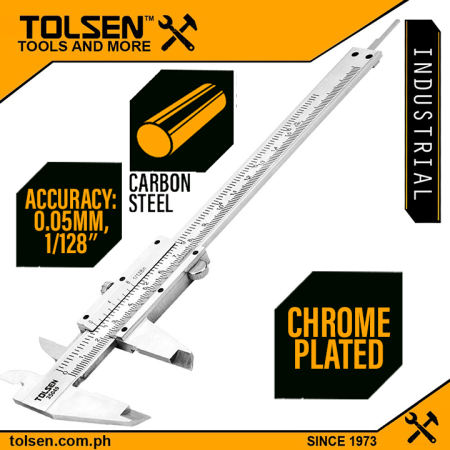 Tolsen Steel Analog Vernier Caliper w/ Hard Case  35049