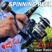 Metal Spinning Fishing Reel with High Speed Gear Ratio, Carp Fishing