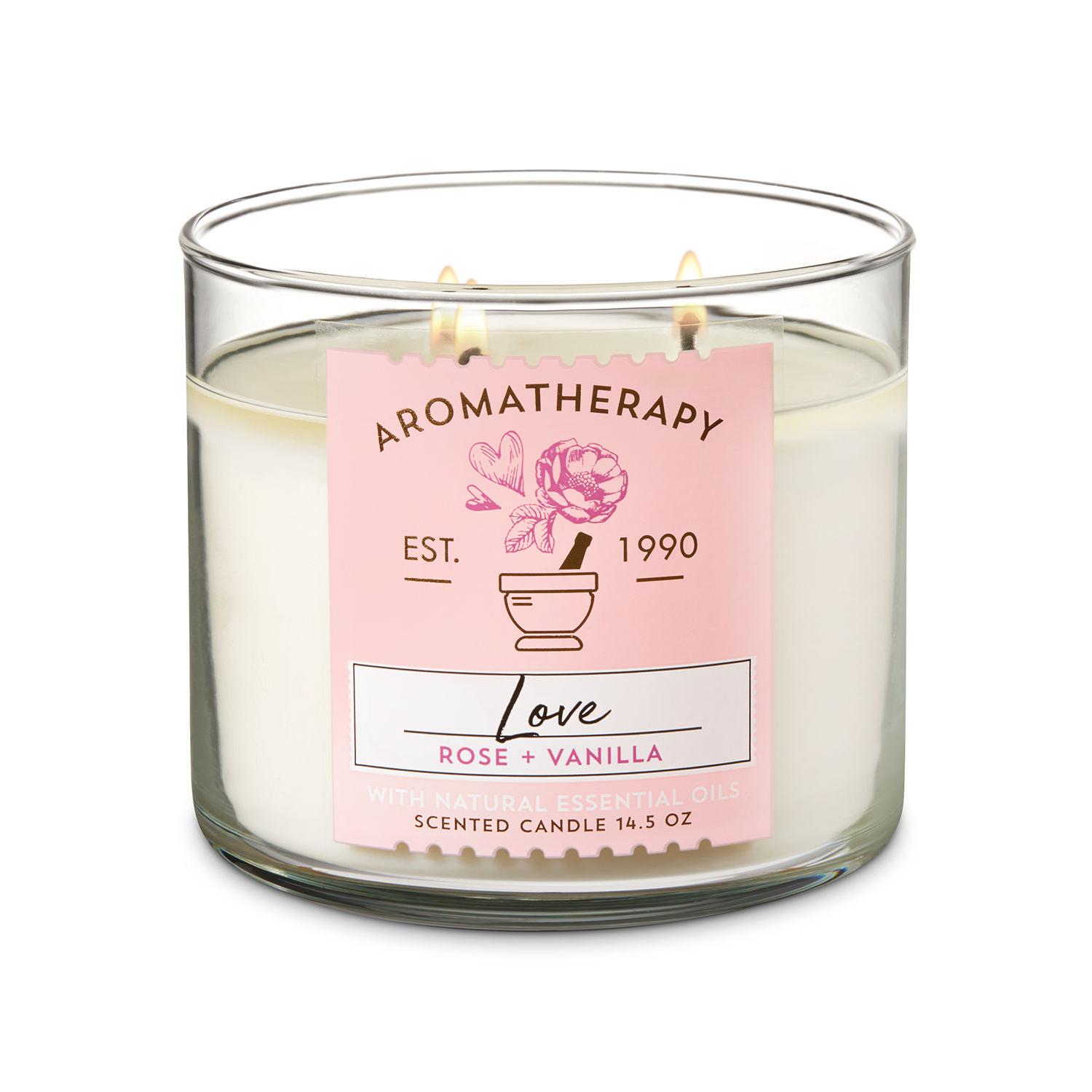 rose vanilla candle