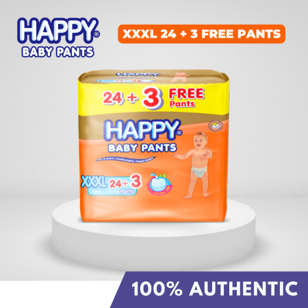 HAPPY Baby Pants Diapers XXXL 24 + 3 pieces