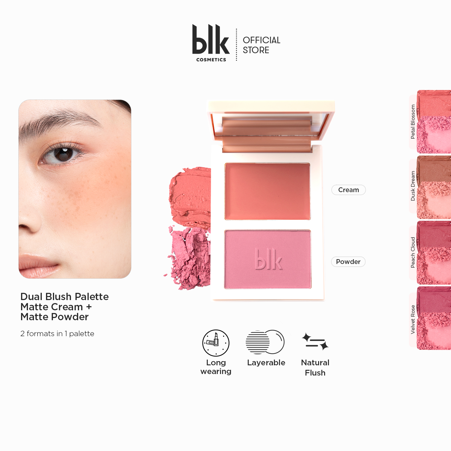 Discount on Blk Cosmetics  shoes - SKU: Blk Cosmetics Daydream Dual Blush Palette Cream+powder