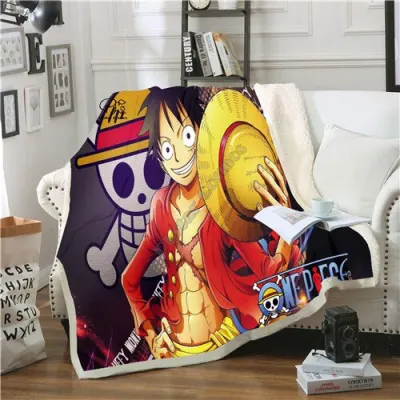 Anime a piece blanket design flannel I see printed blanket sofa warm bed throw adult blanket sherpa style-2 blanket (15)
