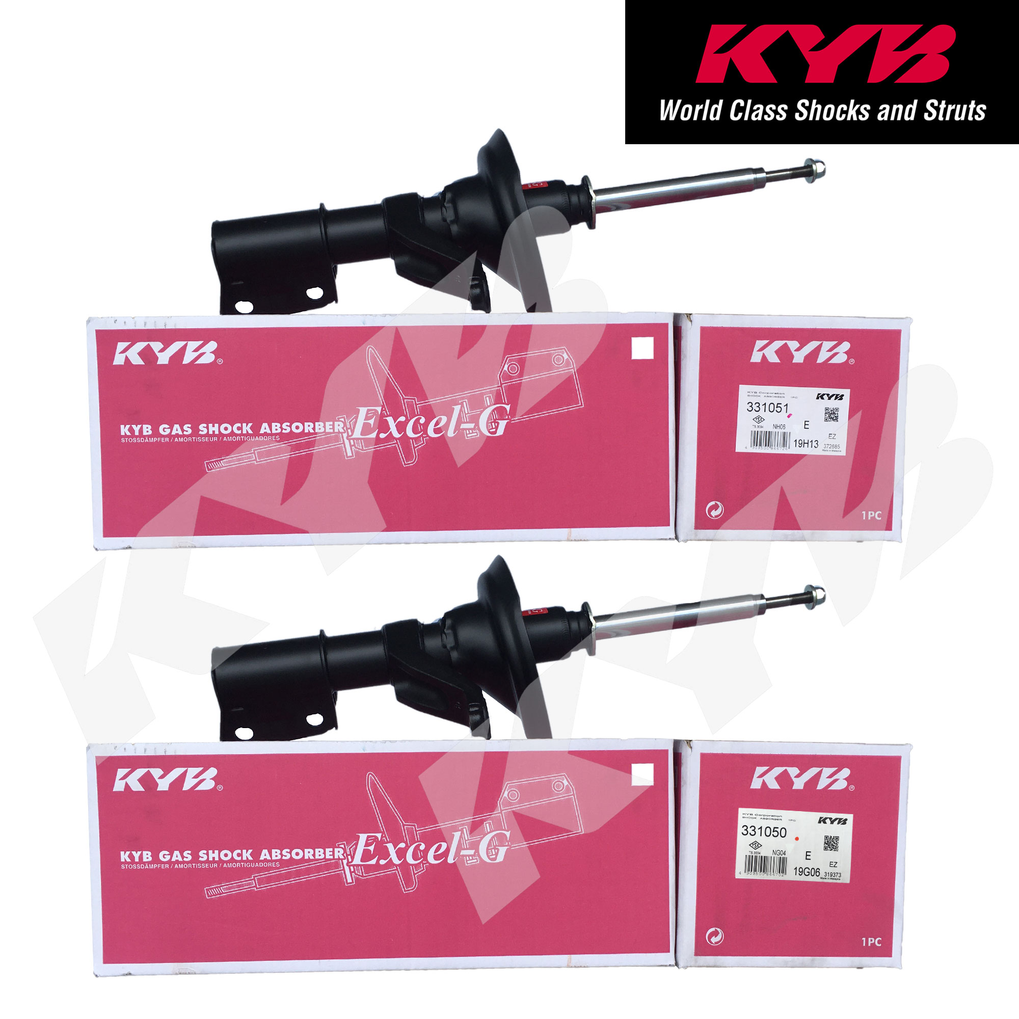 KYB Front Gas Shock Absorbers for Honda CR-V 2002-2004