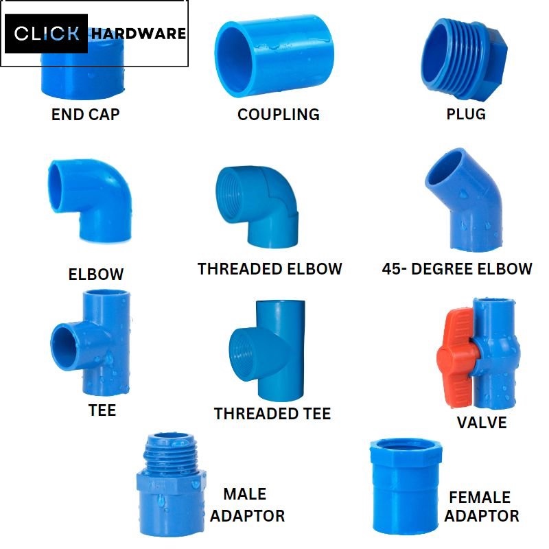 Pvc Blue Fittings 1/2 to 1 ClickHardware