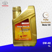 Toyota Synthetic Motor Oil 5W-40 1L for Gas/Diesel Engines