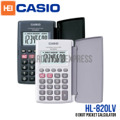 Casio Calculator Portable 8 Digit Pocket Calculator HL-820LV