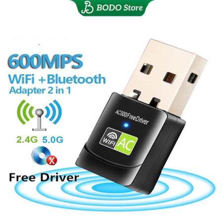 PQOTjYrJ 600Mbps USB Wifi Dongle with Bluetooth