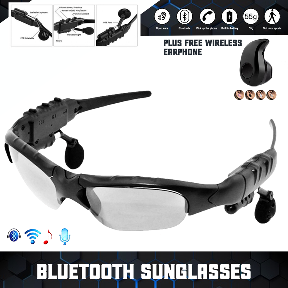 bluetooth headset sunglasses wireless