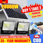 Solar Flood Light 1500W - IP67 Waterproof Outdoor Lamp