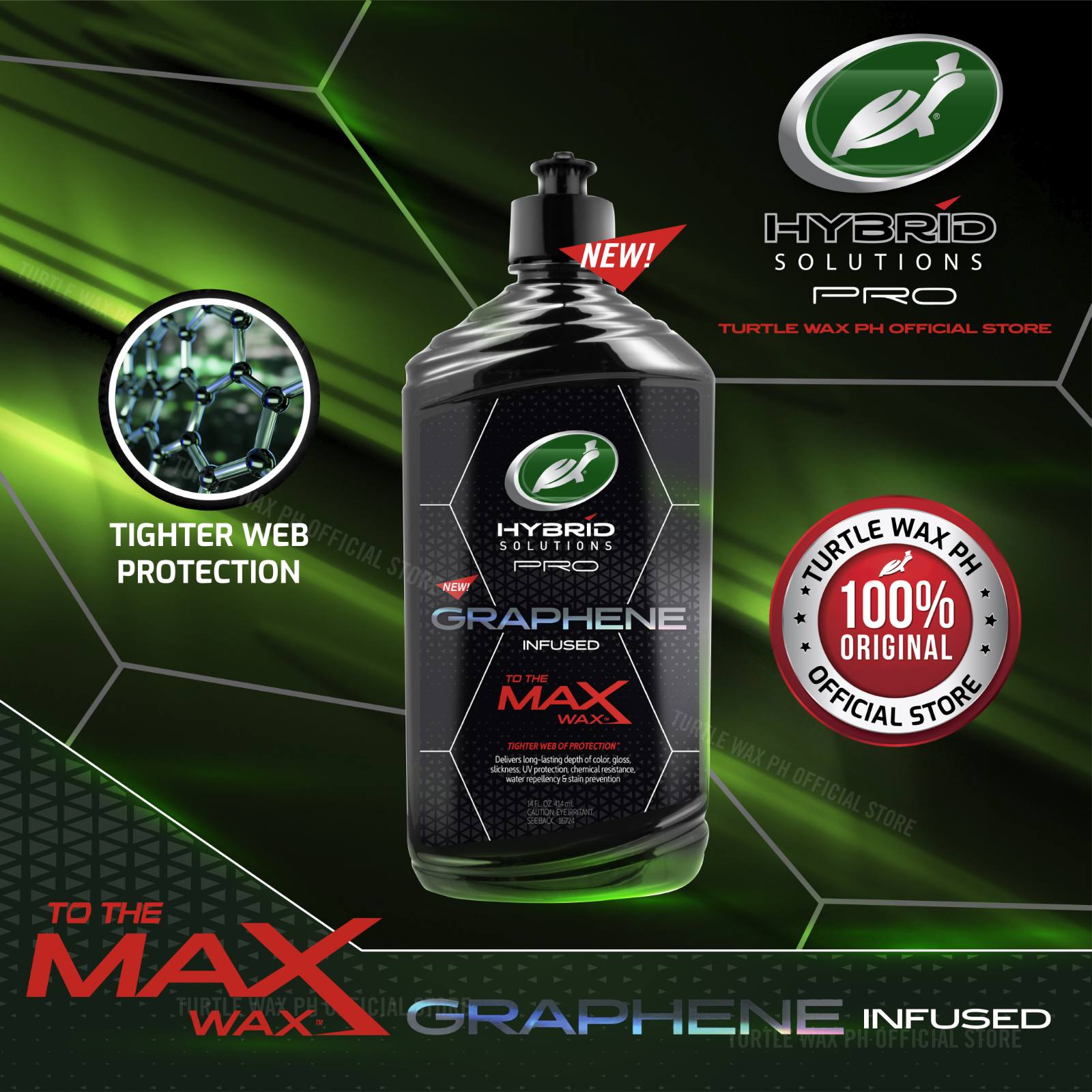 Turtle Wax Hybrid Solutions Pro Graphene Flex Wax 23 FL Oz 53477