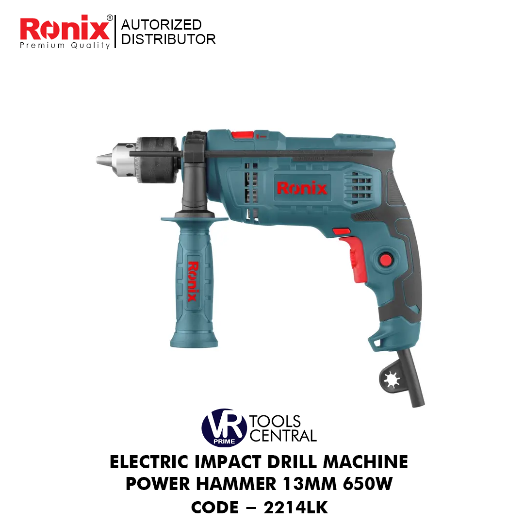 Ronix Model 2214lk 13mm 650W Mini Drilling Machine Power Hammer Electric Impact Drill