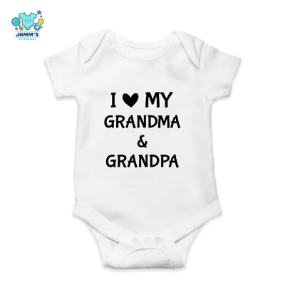 Onesies for Baby - I love my Grandma & Grandpa - 100% Cotton (1)