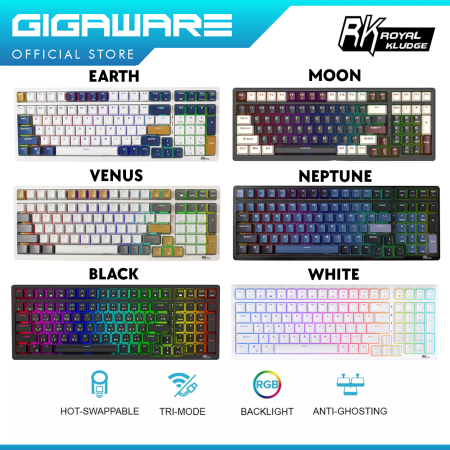 RK Royal Kludge RK98 96% Limited Edition Wireless Keyboard Tri-Mode Bluetooth 2.4G Rgb Backlight Hot-Swappable Mechanical Gaming Keyboard