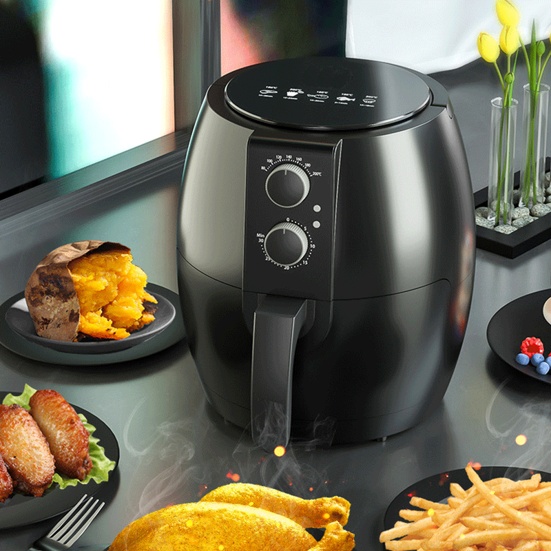  Stainless Steel Air Fryer - Non-Toxic, Healthy Cooking for  Crispy Results Crispy Results with Less Oil, Easy Cleanup Fully Automatic  Electric Fryer 4.5L Touch Based Air Fryer : Home & Kitchen