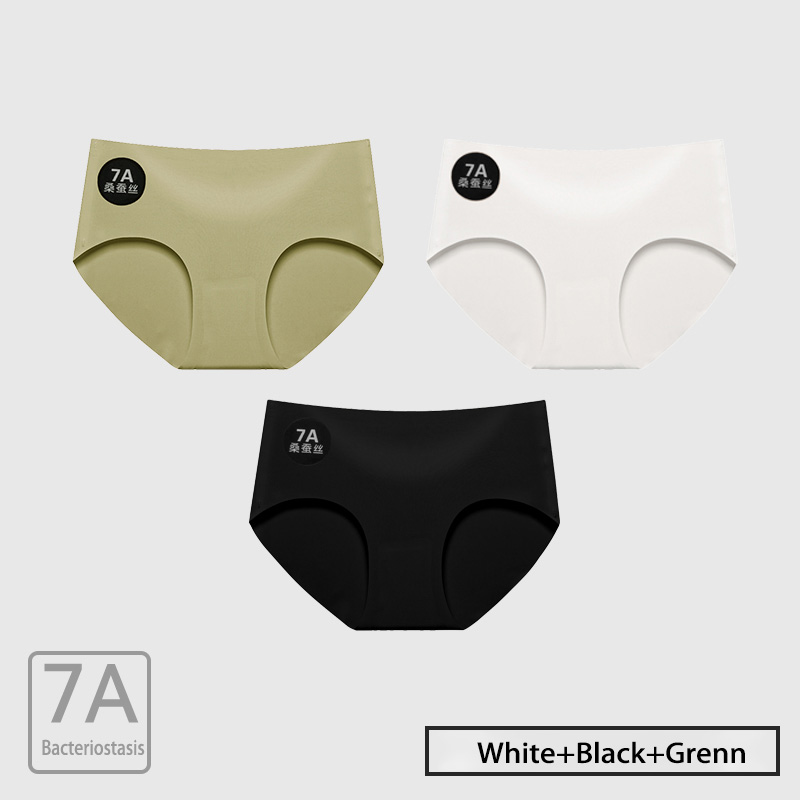 Motovita 3Pcs/Set Seamless Mulberry Silk Panties Ladies Underwear Cotton Panty Sexy Smoothing Invisible Soild Briefs Female Stretchy Lingerie - Image 4