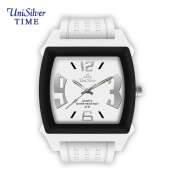 UniSilver TIME Kandy Krushhh Unisex Off-White/Black Rubber Watch