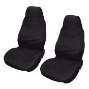 Waterproof Nylon Car Seat Covers, Black Pair