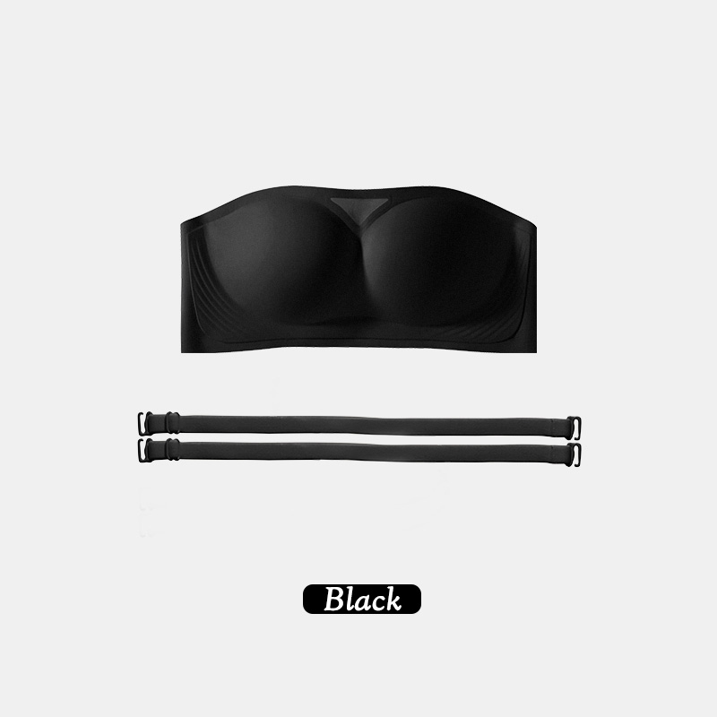 Motovita Strapless Bra Anti Slip Push Up Bra Seamless Tube Top No Wire Bra Invisible Soft Jelly Support Bra For Women - Image 3