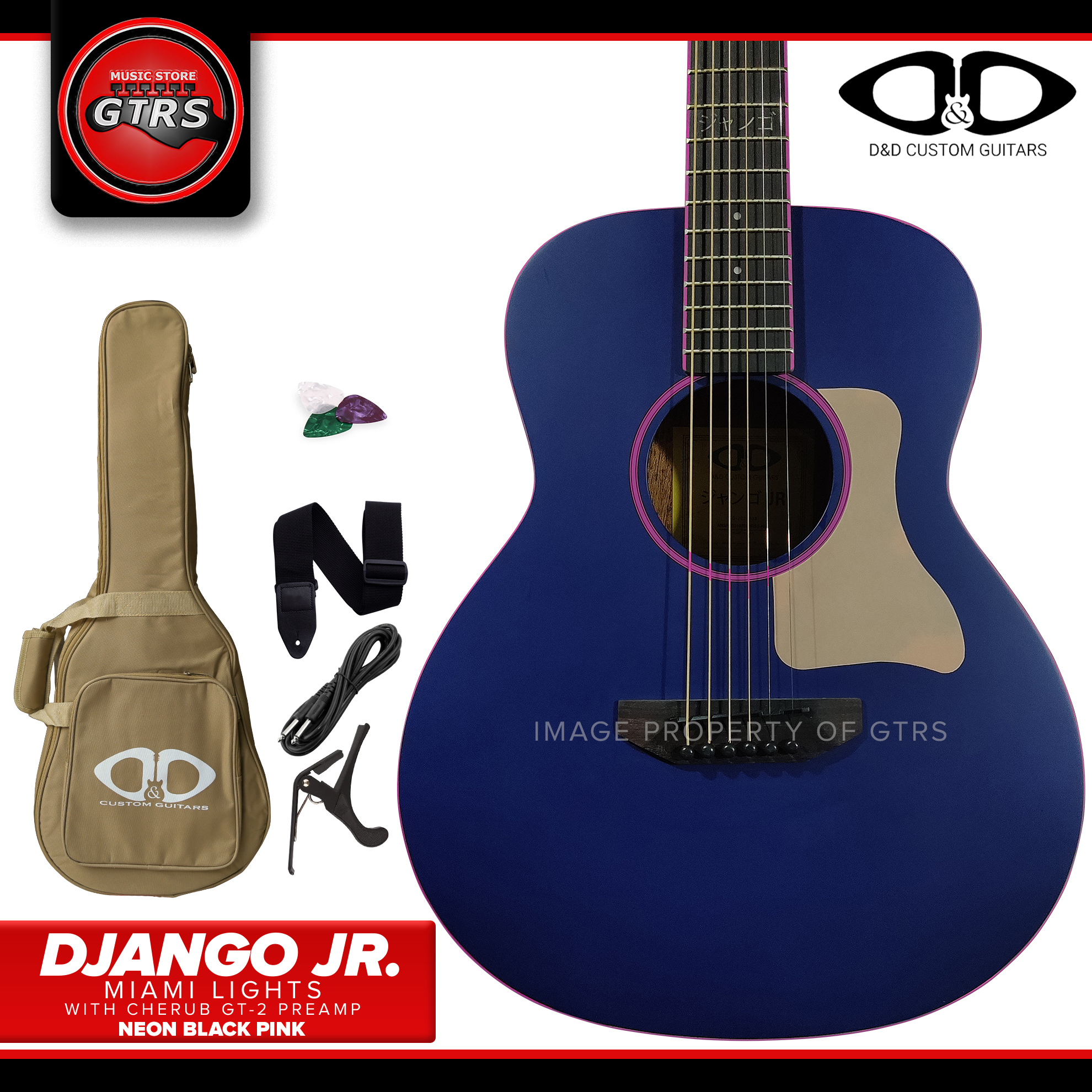 D&D Django Jr. Tokyo Edition - Miami Lights Neon Black Pink