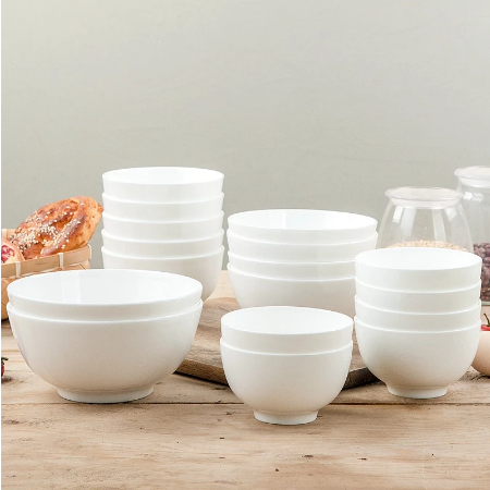 White Ceramic Bowl for home life Rice bowl Soup bowl