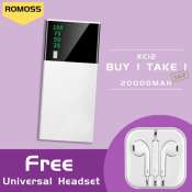 Romoss KC 12 Powerbank + Free Universal Headset