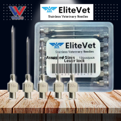 EliteVet Stainless Veterinary Needles for Pigs - 1 Dozen