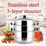 Stainless Steel 3-Layer Steamer Pot - Siomai & Siopao