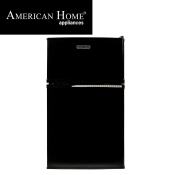 American Home Black Two Door Refrigerator