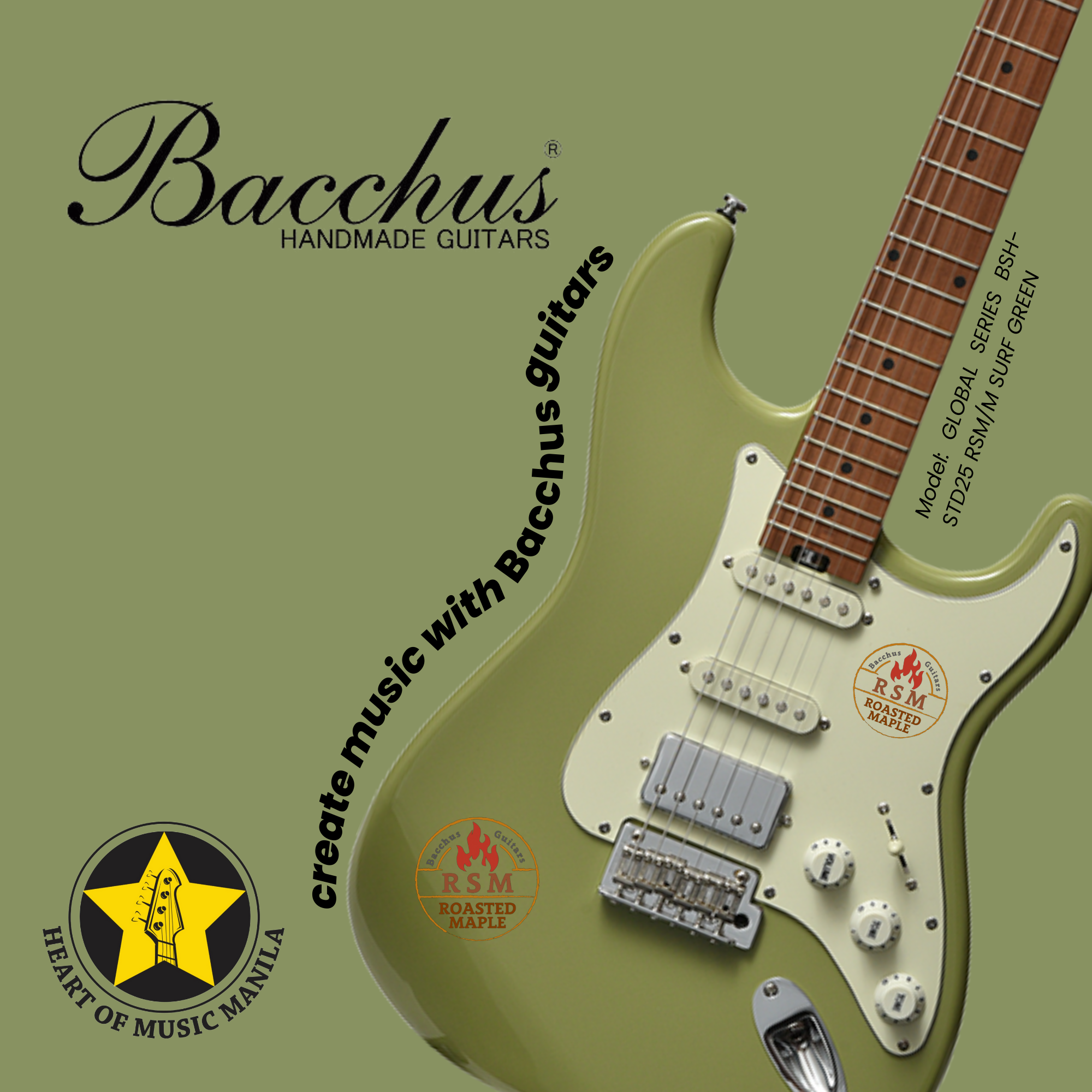 限定SALE豊富なBacchus / Global series Stratocaster P-90 ゴールド バッカス