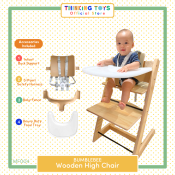 Thinking Toys GROW-WITH-U Bumblebee Wooden High Chair